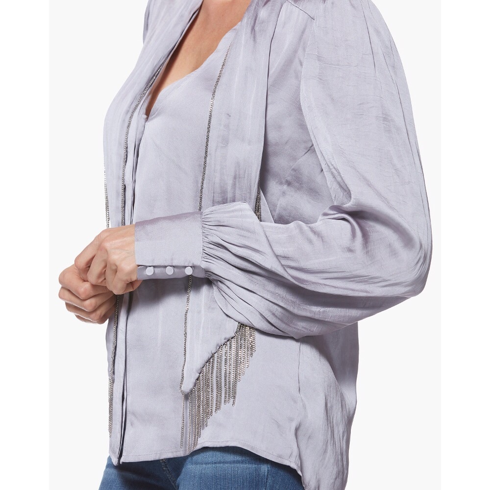 Paige Selene Chain Sash Satin Blouse